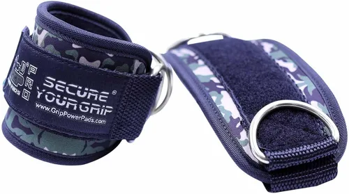 Miniatura 3 de Correas de tobillo para máquinas de cable con doble anillo en D, puños de neopreno premium ajustables para mejorar piernas, abdominales y glúteos