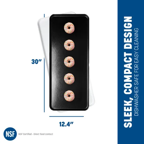 Miniatura 4 de Carlisle FoodService Products 1230FMT309 Bandeja de exhibición de servicio de alimentos, 30 x 12 pulgadas, color negro (paquete de 12)
