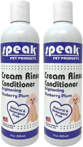 Miniatura 12 de Speak Pet Products Acondicionador de enjuague en crema natural para perros, ciruela de arándanos iluminadores, 17 onzas
