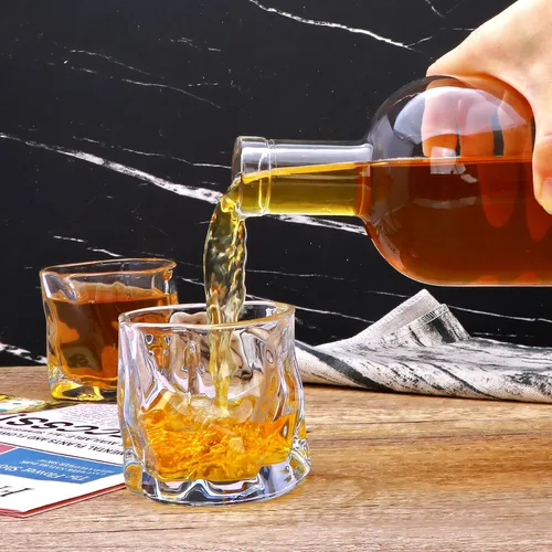 Miniatura 6 de Botella de vidrio de 25 onzas con corcho en T, botellas de licor, botella de vino de fondo pesado para vodka, jugo, leche, whisky, agua, regalo