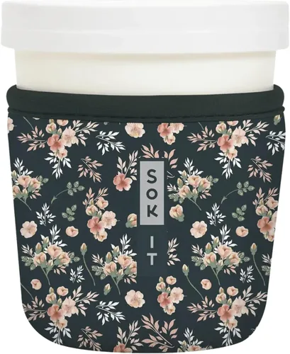 Miniatura 195 de Sok It IceCreamSok - Funda de neopreno aislada (flores abstractas, pintas de helado cónicas)