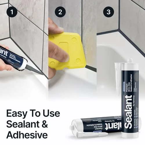 Miniatura 2 de Hemway - Sellador y adhesivo híbrido de polímero todo en uno para construcción - Gris antracita Impermeable y pinta sobre 300 ml