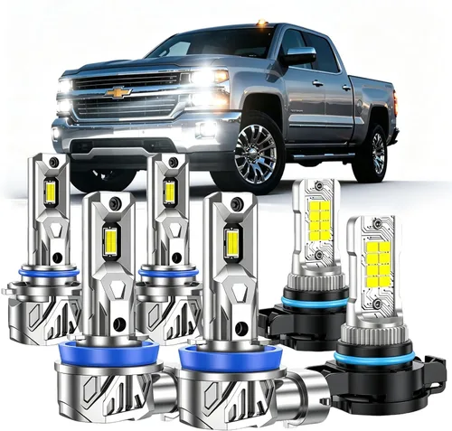 Marsauto 9005 H11 High/Low Beams and 5202 LED Fog Light Bulbs Combo Kits Fit For Chevy Colorado 2015-2019 & Chevy Tahoe 2007-2014, 92,000LM Bright