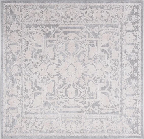 Miniatura 10 de Safavieh Reflection Collection RFT665C - Alfombra de 8 x 10 pies, gris claro y crema, bohemio, desgastado, no se desprende, de fácil cuidado