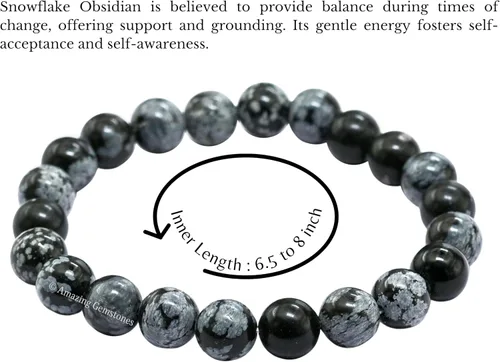 Miniatura 698 de Amazing Gemstone Pulsera de cristal para mujeres y hombres, pulsera de cristal curativo de protección, pulsera elástica con cuentas de piedras