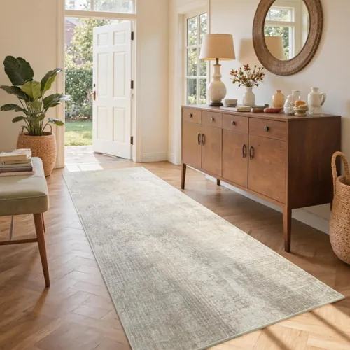 Miniatura 26 de Alfombra de pasillo lavable de 2 x 6 pies, antideslizante, de pelo bajo, alfombra de área de cocina, alfombra suave y larga para entrada, alfombra
