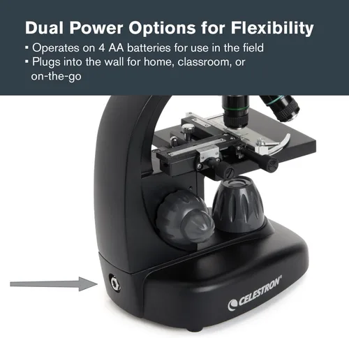 Miniatura 7 de Celestron – Microscopio digital LCD TetraView – Pantalla de 4.3" – Cámara de 5MP – Aumento de 40x–1600x – Cabezal giratorio – Tarjeta SD incluida