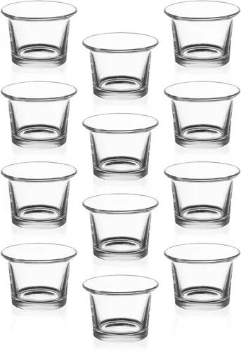 Miniatura 8 de Royal Imports Portavelas Colgante de Ostra Votiva Tealight de Vidrio para Boda, Cumpleaños, Vacaciones y Decoración del Hogar, Juego de 6