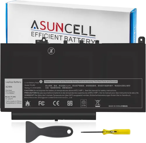 ASUNCELL 7CJRC - Batería para portátil Dell Latitude 7470 7270 E7470 E7270 7CJRC KNM09 0KNM09 21X15 021X15 TX283 0TX283 0TX283