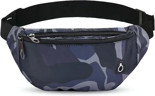 Miniatura 27 de Riñonera cruzada para mujeres y hombres, riñonera deportiva resistente al agua, bolsa de cinturón para viajes, senderismo, correr