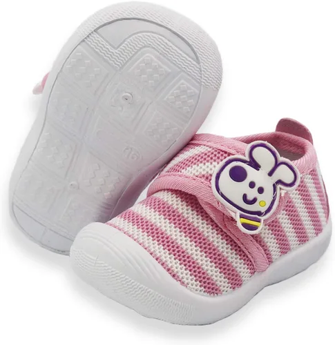 WILLFUN Zapatos chirriantes para bebés, niños y niñas, tenis para primeros caminos, suela suave, para niños pequeños de 0 a 3 años