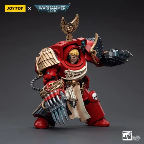 Miniatura 8 de Joytoy 1/18 Figura de acción Warhammer 40k Mecha 5.3 pulgadas de alto modelo de juguete ángeles de sangre terminadores de asalto Sargento Santoro