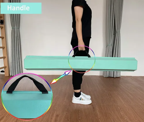 Miniatura 5 de MARFULA Viga de Gimnasia Plegable de 6 PIES / 8 PIES / 9 PIES Viga de Equilibrio de Espuma para Suelo - Extra Firme - Cubierta de Gamuza - Parte