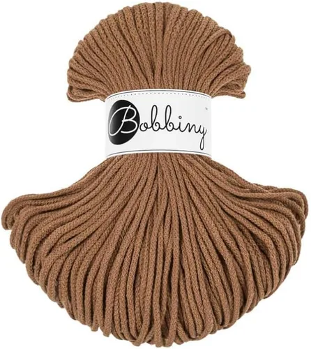Miniatura 26 de Bobbiny Cordón de macramé trenzado junior de 0.118 in (aguamarina), 108 yardas/330 pies