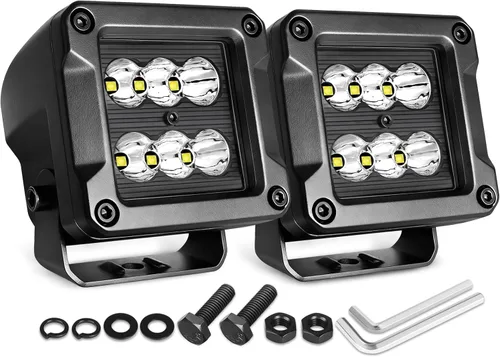 Miniatura 9 de Nirider - Cápsulas LED de montaje empotrado, 2 piezas de luces de parachoques de 84 W, luces de conducción de haz puntual de 5 pulgadas, barra