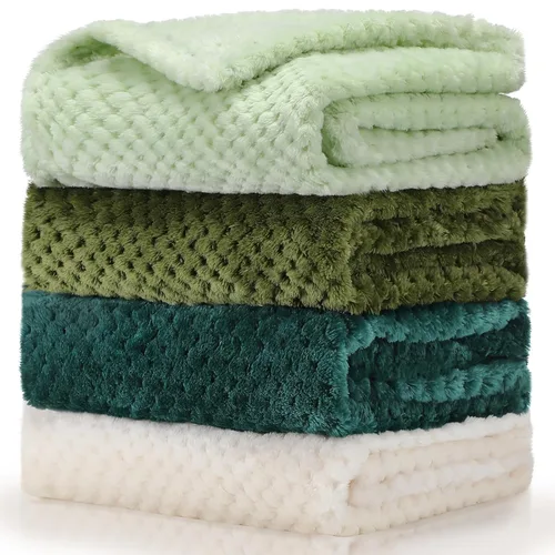 Miniatura 9 de Frienda Manta mullida para bebé, 4 piezas, manta mullida para niños y niñas, suave y cálida para bebés, recién nacidos, suministros de cama