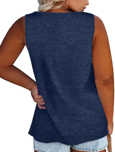 Miniatura 2 de Camiseta sin mangas con estampado de piña hawaiana para mujer, talla grande, con estampado gráfico hawaiano, camiseta sin mangas para vacaciones