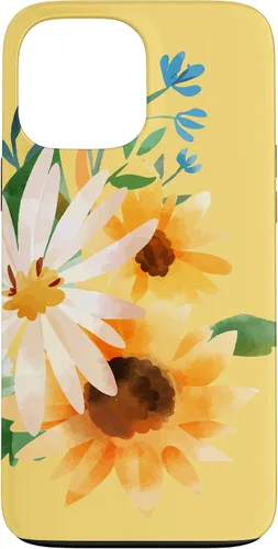 Miniatura 23 de iPhone 16 Yellow Sunflower Vintage Flower Petals Case