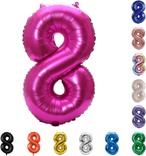 Miniatura 80 de YPSelected Globo grande de 32 pulgadas de helio con números 0-9 de papel de aluminio azul para cumpleaños, bodas y fiestas (Azul, 3)