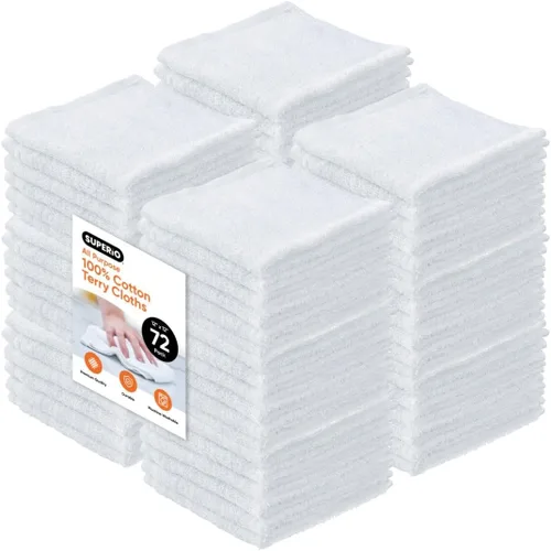 Miniatura 28 de Superio Toallas de rizo de algodón, toallas grises 100% algodón, trapos de limpieza para cuerpo y cara, toallas de spa, multiusos