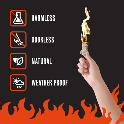 Miniatura 5 de Arrancadores de fuego, 50 unidades de arrancadores de fuego naturales para parrilla y carbón, iniciadores de fuego para chimenea, hoguera y fogatas
