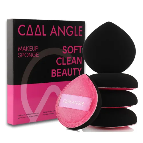 Miniatura 10 de COOL-ANGLE Paquete de 4 Esponjas de Maquillaje Rosa Para Base, Corrector y Polvo, Esponja Mezcladora Sin Látex Para Maquillaje Natural y Fácil, a2