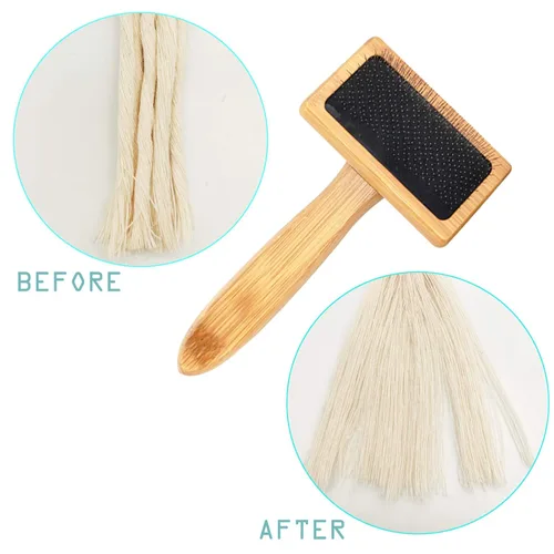 Miniatura 4 de Tyoungg Peine de macramé de madera para colgar en la pared con flecos, para colgar en la pared, para colgar plantas, manualidades, cuerda de tejer