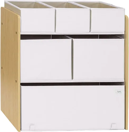 3 Sprouts Organizador de juguetes multipapelera, organizador de almacenamiento de juguetes duradero para niños con contenedores, organizadores de