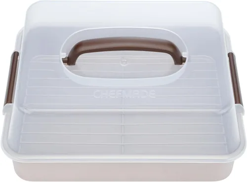 Miniatura 8 de CHEFMADE Bandeja para asar con rejilla, bandeja honda rectangular antiadherente de 13 pulgadas para hornear en horno-parrilla, 9" x 13" x 2.4