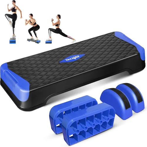 Miniatura 8 de Yes4All Plataforma de Step Aeróbico Ajustable 2 en 1 Stepper para Ejercicios de Fitness con Patas de Tabla de Equilibrio Basculante para A. Neo Verde