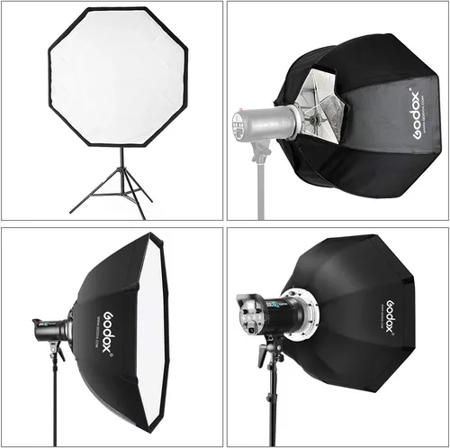 Miniatura 3 de Godox 47.2 in Octágono Paraguas Softbox Bowens Mount para estudio Monolight Flash Retrato Fotografía