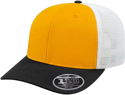 Miniatura 37 de Cap America i8502 Flexfit 110 Premium - Gorra de camionero de perfil medio con 6 paneles de malla trasera con protección UV y cierre ajustable Azul