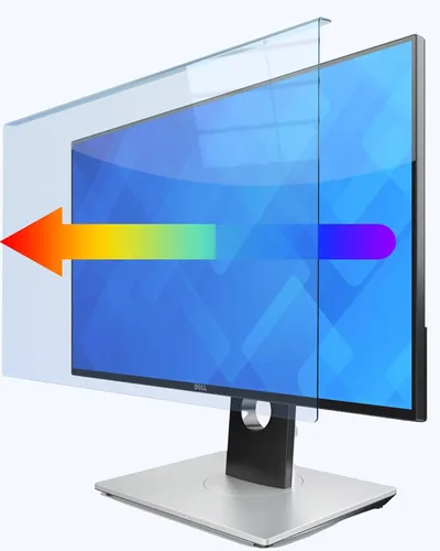 Protector de pantalla para monitor de luz azul colgante, bloquea el 87% de la luz azul y el 97% de los rayos UV, sin instalación, 93% de claridad
