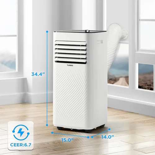 Miniatura 7 de TURBRO Finnmark - Aire acondicionado portátil de 8,000 BTU, deshumidificador y ventilador, unidad de aire acondicionado 3 en 1 para habitaciones