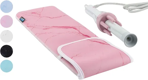 Miniatura 2 de Bolsa de neopreno resistente al calor, funda universal para rizador, funda de viaje para rizador de hierro plano, para viajes, gimnasio u hogar, 15
