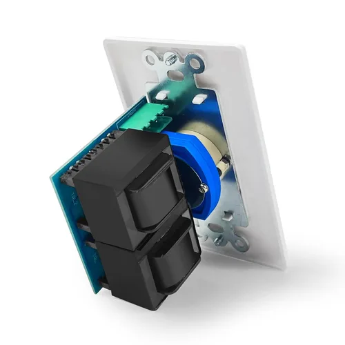 Miniatura 7 de STUDIOFINIX Interruptor de control de volumen de 100W en pared con perilla de ajuste de impedancia - Interruptor controlador estéreo de altavoces