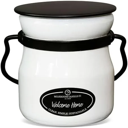 Miniatura 56 de Milkhouse Candle Company Vela de soja de manzana y caramelo, rodajas de manzana, canela, perfumada a vainilla dulce, tarro de mantequilla de 16