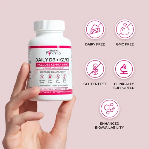 Miniatura 6 de Premium D3 K2 – Vitamina D3 K2 de espectro completo, 2000 UI D3 + MK7 + MK4 + K1, suplementos diarios D3 K2 y K1 – Vitamina D apoya la absorción