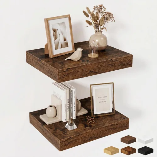 Miniatura 58 de Estantes flotantes de 48 pulgadas para pared, estante de chimenea de 10 pulgadas de profundidad, estantes flotantes de madera para pared, estantes