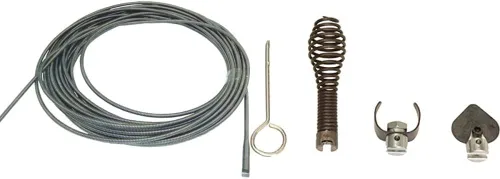 RIDGID 37847 C-32 3/8" x 75' Cable de núcleo interior, gris y RIDGID 49002 T-260 Kit de herramientas para máquinas de tambor K-380/3800