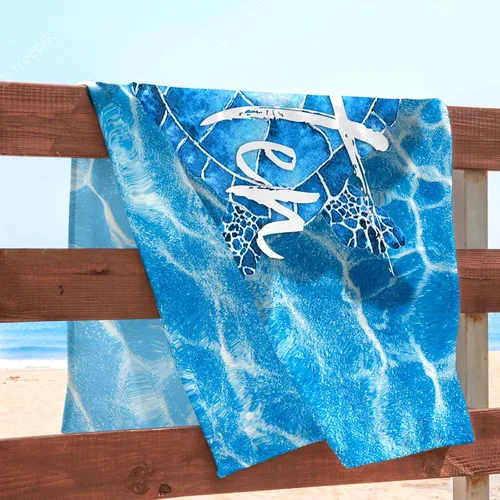 Miniatura 5 de NIBESSER Toallas de playa personalizadas con nombres para niños y adultos de microfibra, de secado rápido, personalizadas, para viajes, de playa