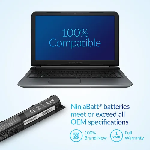 Miniatura 5 de Batería NinjaBatt para HP 800049-001 K104 800010-421 KI04 KIO4 HSTNN-LB6R 17-G121WM TPN-Q160 TPN-Q158 TPN-159 TPN-Q161 TPN-Q162 HSTNN-DB6T