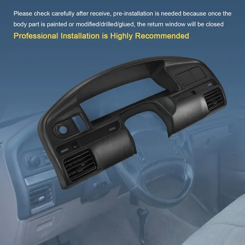 Miniatura 5 de JDMSPEED Reemplazo del panel de tablero de instrumentos compatible con Bronco Ford F-250 F-350 1992-1993 con bisel de tablero de gasolina