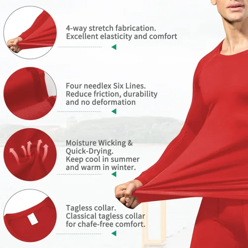 Miniatura 5 de Men's Long Sleeve Compression Shirts Dry Fit Workout Athletic Baselayers Running Shirts