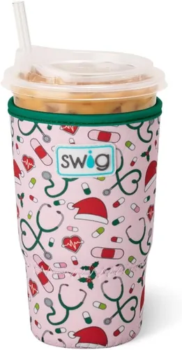 Miniatura 6 de Swig Life Coolie de Taza Helada Mediana, Funda Aislante de Taza de Café Helado de Halloween de 22oz con Asa, Coolie Aislado de Neopreno Mantiene