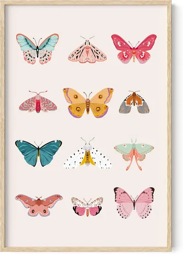 Miniatura 20 de HAUS AND HUES Arte de pared de mariposas: carteles estéticos para habitación, decoración de pared amarilla, sin marco, 12 x 16 pulgadas Mariposas