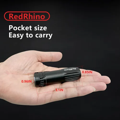 Miniatura 3 de REDRHINO Linterna LED pequeña, paquete de 4 unidades, luces de bolsillo compactas EDC recargables, 400 lúmenes con clip, linternas pequeñas