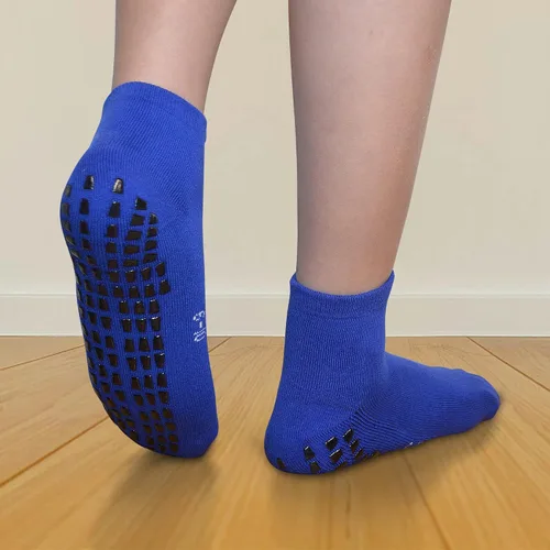 Miniatura 5 de Calcetines antideslizantes de agarre para niños (4 a 16 años), calcetines deportivos acolchados para hospital para niños y niñas