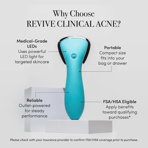 Miniatura 4 de ReVive - Dispositivo clínico para acné, varita de luz roja y azul para brotes, herramientas de acné autorizadas por la FDA, herramientas faciales