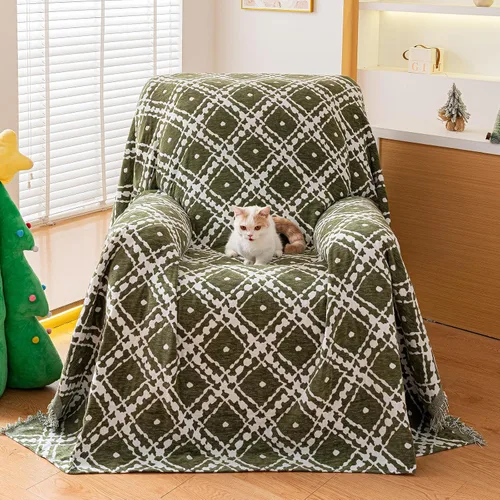 Miniatura 20 de Mantas con Rayas para Sofá, Fundas Boho para Sofá, Mantas para Sofá para Perros, Fundas Medianas para Sofá Reclinable y Silla, Fundas de Sofá